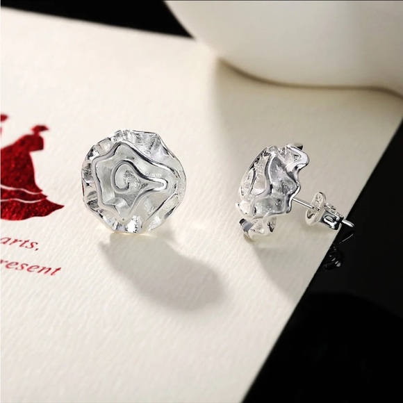 925 Sterling Silver Full 2 pieces Set! Amorgos “Greek islands” Romantic Rose Set - Picture 4 of 5